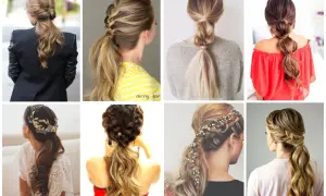 Ocho peinados de coleta alta para boda, con trenzas, adornos florales y estilos románticos.