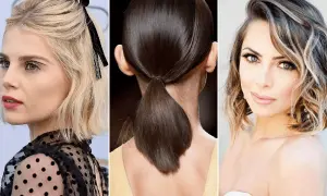 Peinados para ir a trabajar media melena: coleta baja pulida, ondas suaves con lazo y melena suelta con capas.