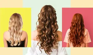 Tres melenas: rubia ondulada, castaña rizada y pelirroja con ondas. Ideas para saber como rizar el pelo liso de forma natural.
