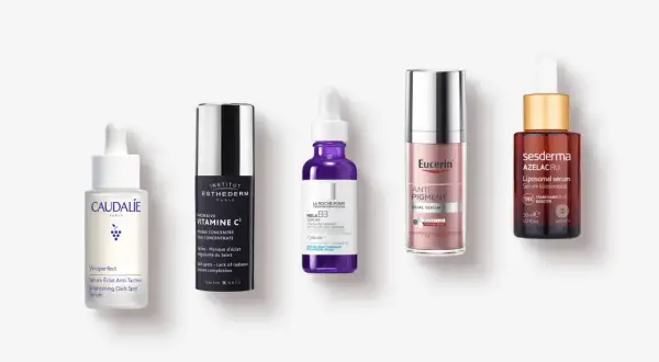 Comparativa de serums: Caudalie, Esthederm, La Roche-Posay, Eucerin y Sesderma. Opiniones sobre sus fórmulas para manchas y luminosidad.