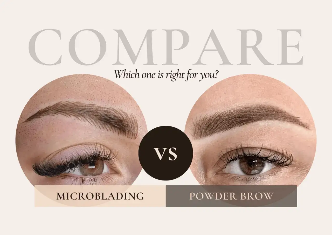 Comparación de microblading vs. powder brows. Elige el estilo de cejas perfecto para ti.