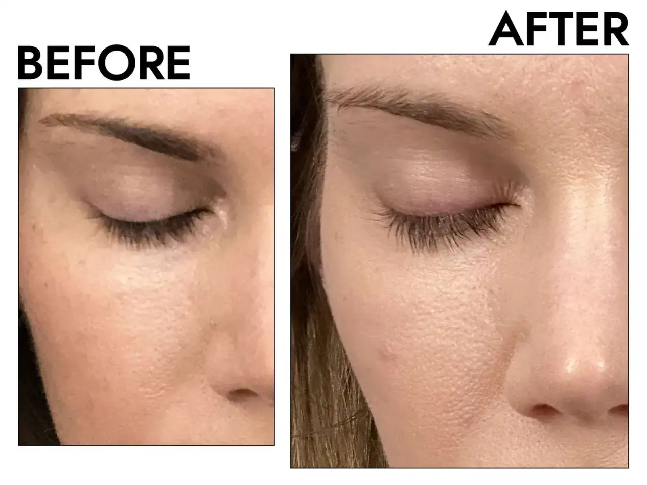 Antes y despu&eacute;s de usar un producto para pesta&ntilde;as. Las opiniones sobre belcils pesta&ntilde;as son muy positivas, &iexcl;mira el cambio!