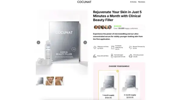 Cocunat Clinical Beauty Filler: serum para rejuvenecer la piel. Descubre opiniones reales de clientes satisfechos.