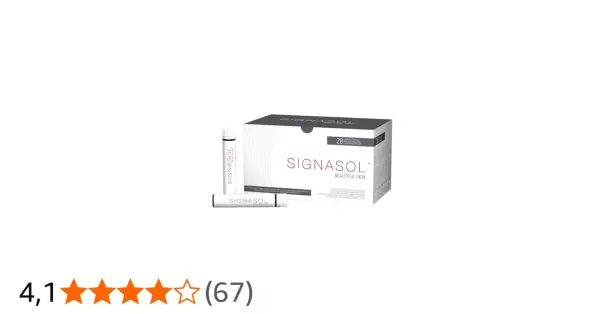 Caja de 28 ampollas de Signasol colágeno para una piel hermosa.